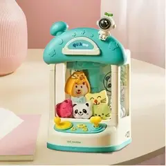 GENERICO - MINI MÁQUINA DE JUGUETE ATRAPA Y AGARRA MUÑECOS JUEGO AZUL