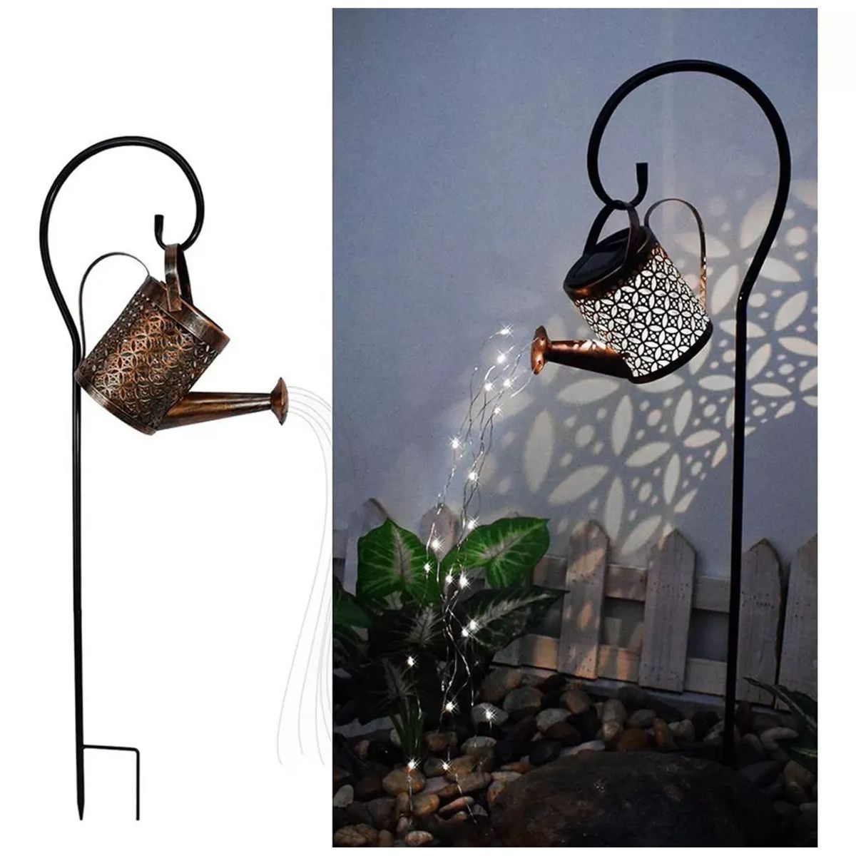 GENERICO - Regadera luz Led jardin exterior solar