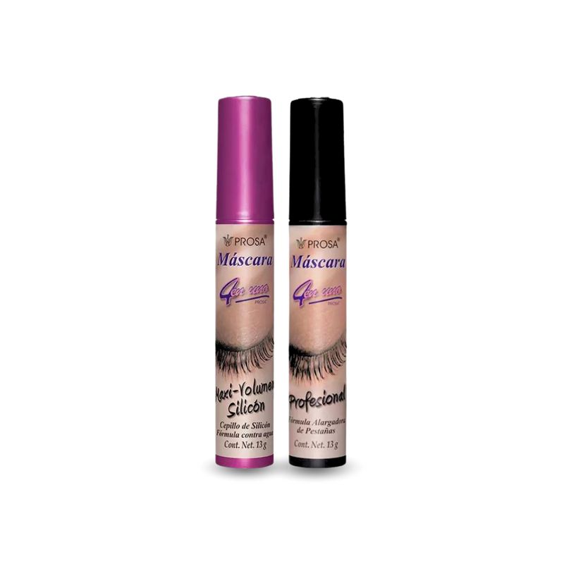 PROSA NATURAL - Pack Mascara Maxi Volumen Silicon + Profesional Prosa