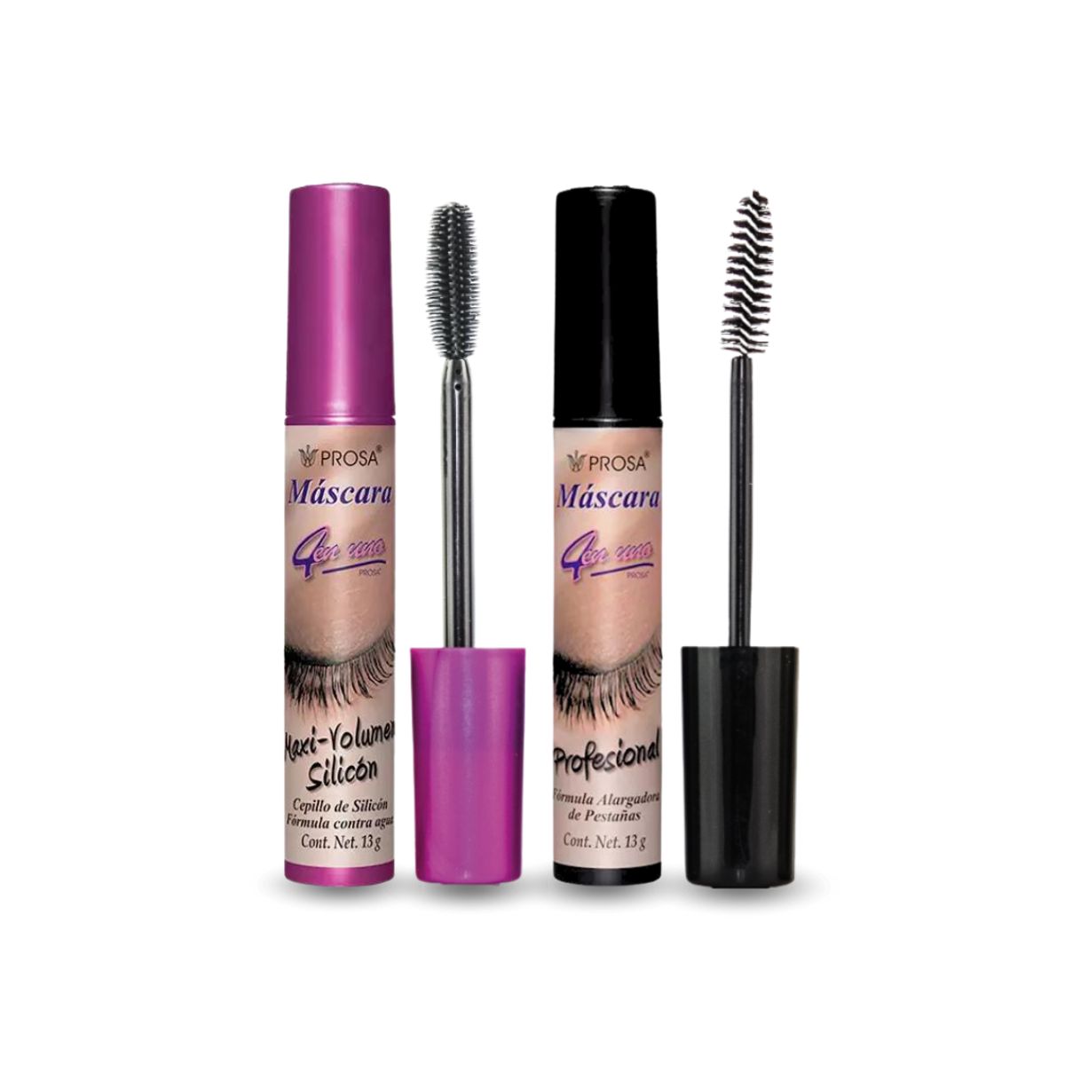 PROSA NATURAL - Pack Mascara Maxi Volumen Silicon + Profesional Prosa