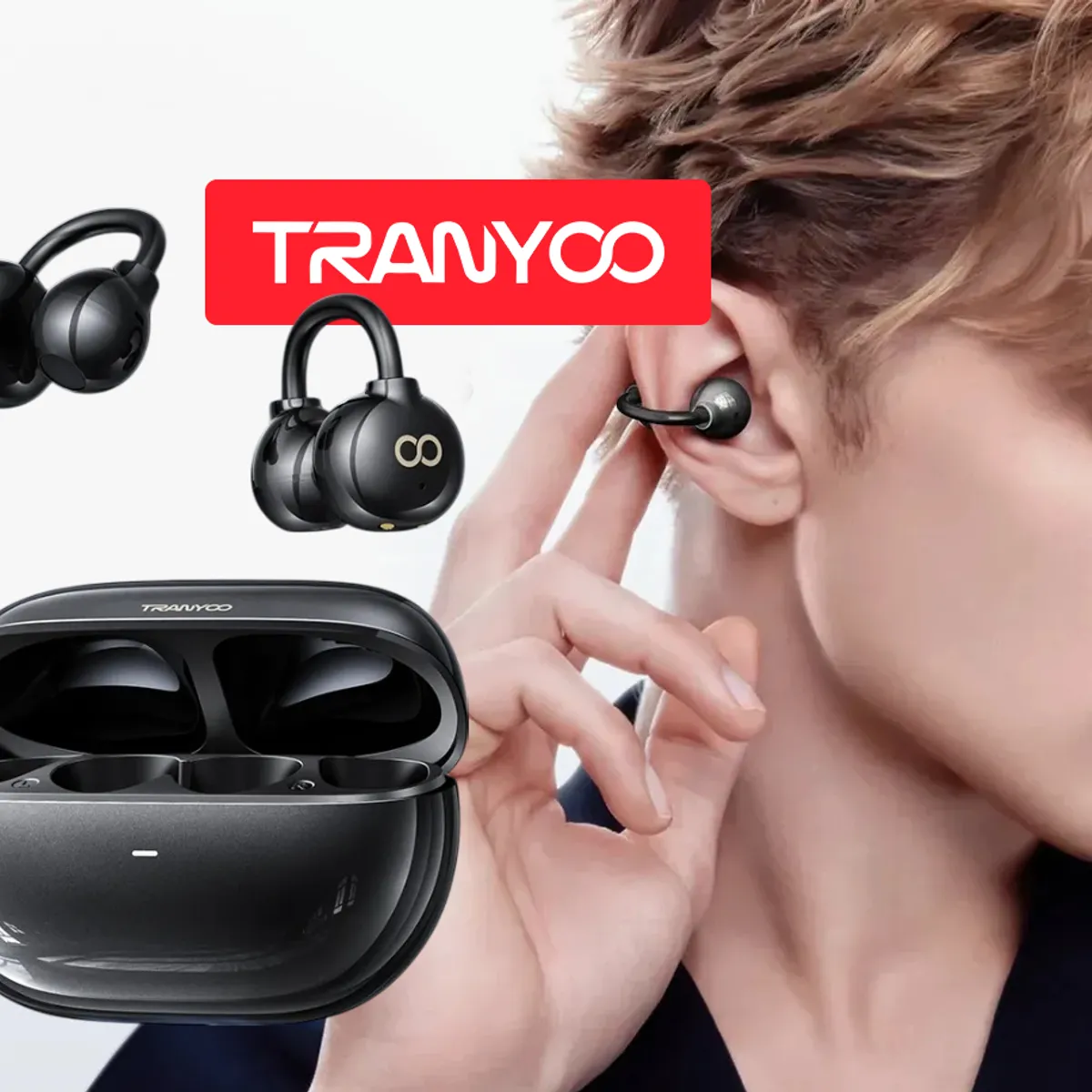 GENERICO - Audífonos Inalámbricos Clip Ear Deportivo Tranyoo Ows T-m5 Negro