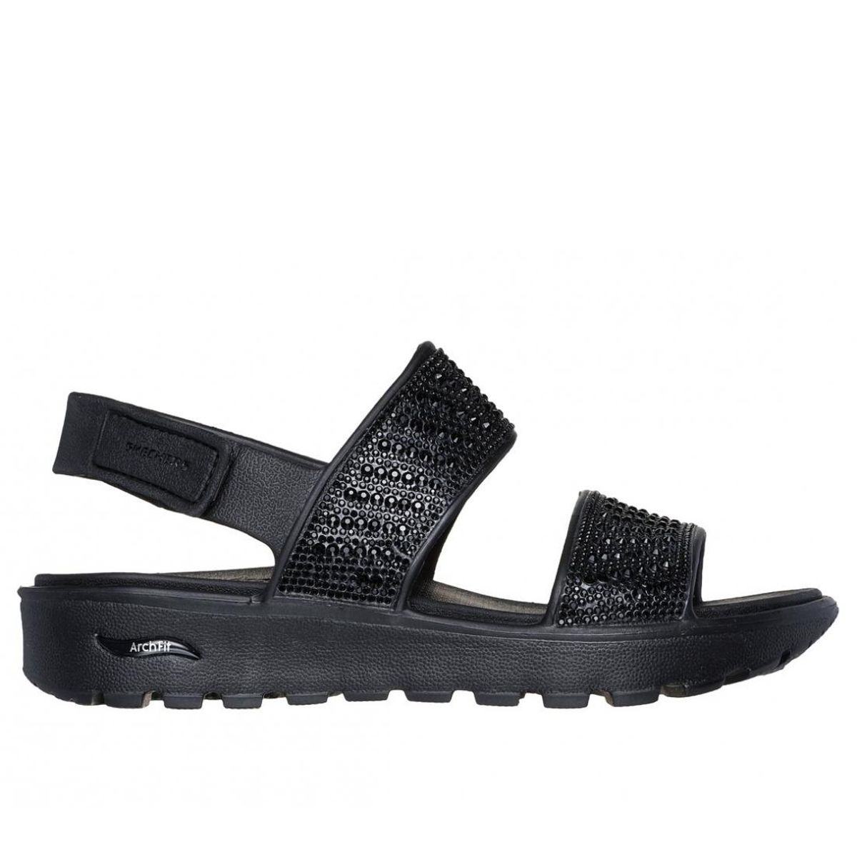 SKECHERS - Sandalias Mujer Arch Fit Footsteps Negro Skechers