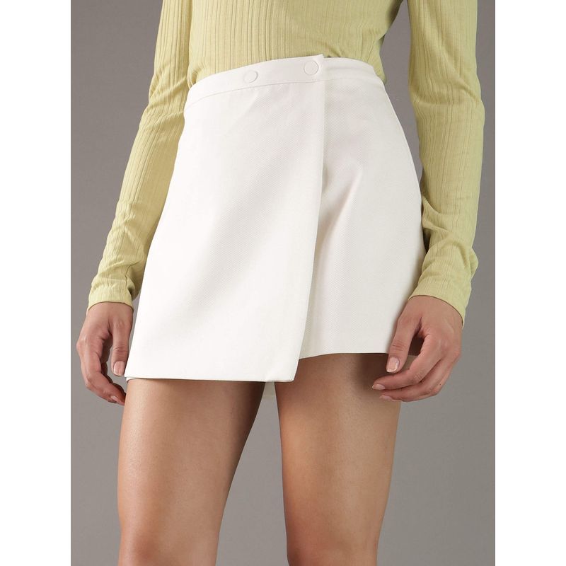 CALVIN KLEIN - Falda mini envolvente Blanco Calvin Klein