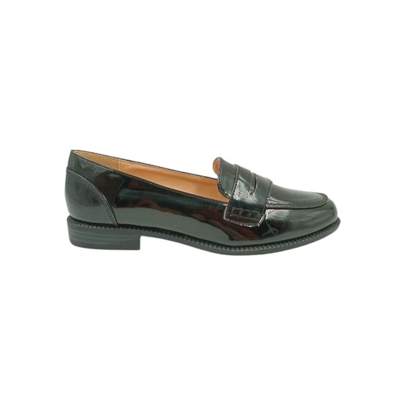 HERIEL - Mocasín Negro Charol Mujer