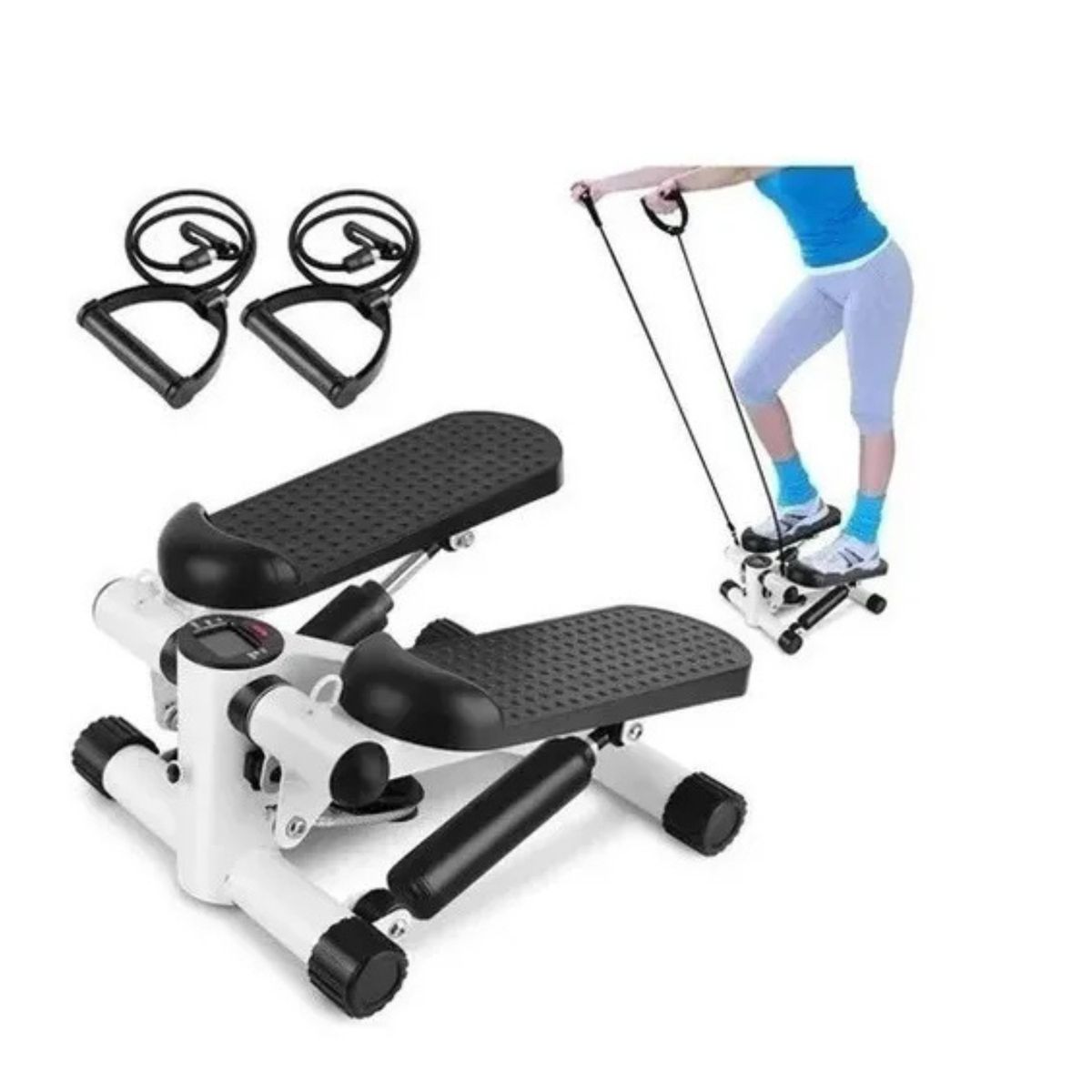 GENERICO - Máquina Escaladora Caminadora Stepper + Bandas Elásticas