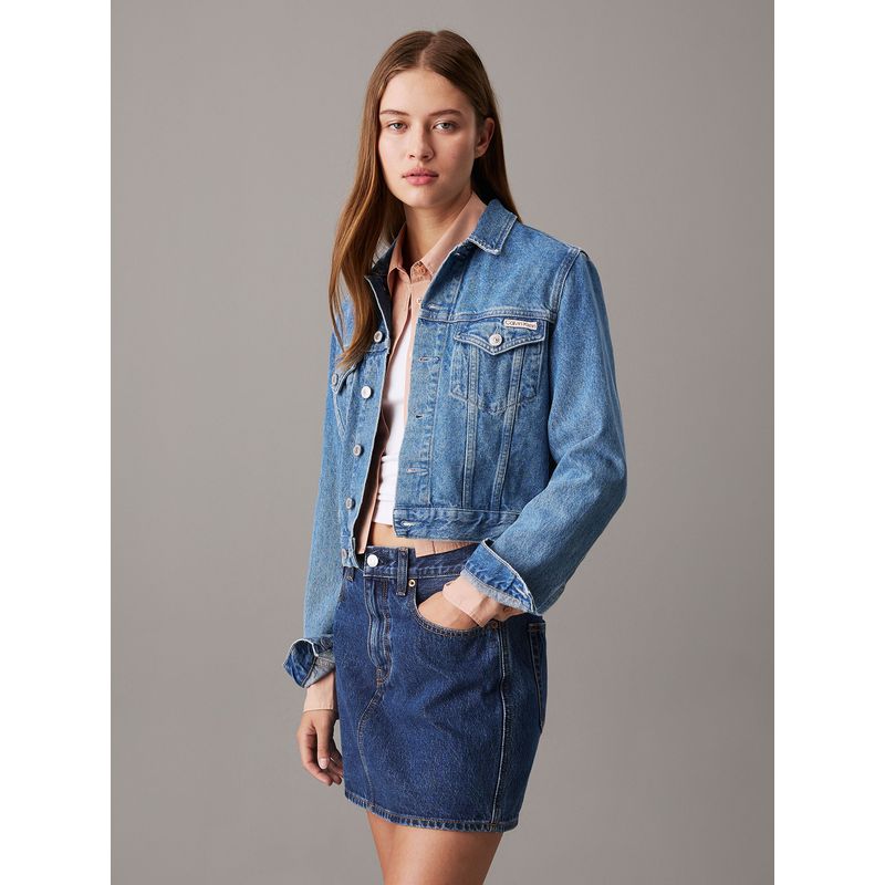 CALVIN KLEIN - Chaqueta denim cropped 90s Azul Calvin Klein