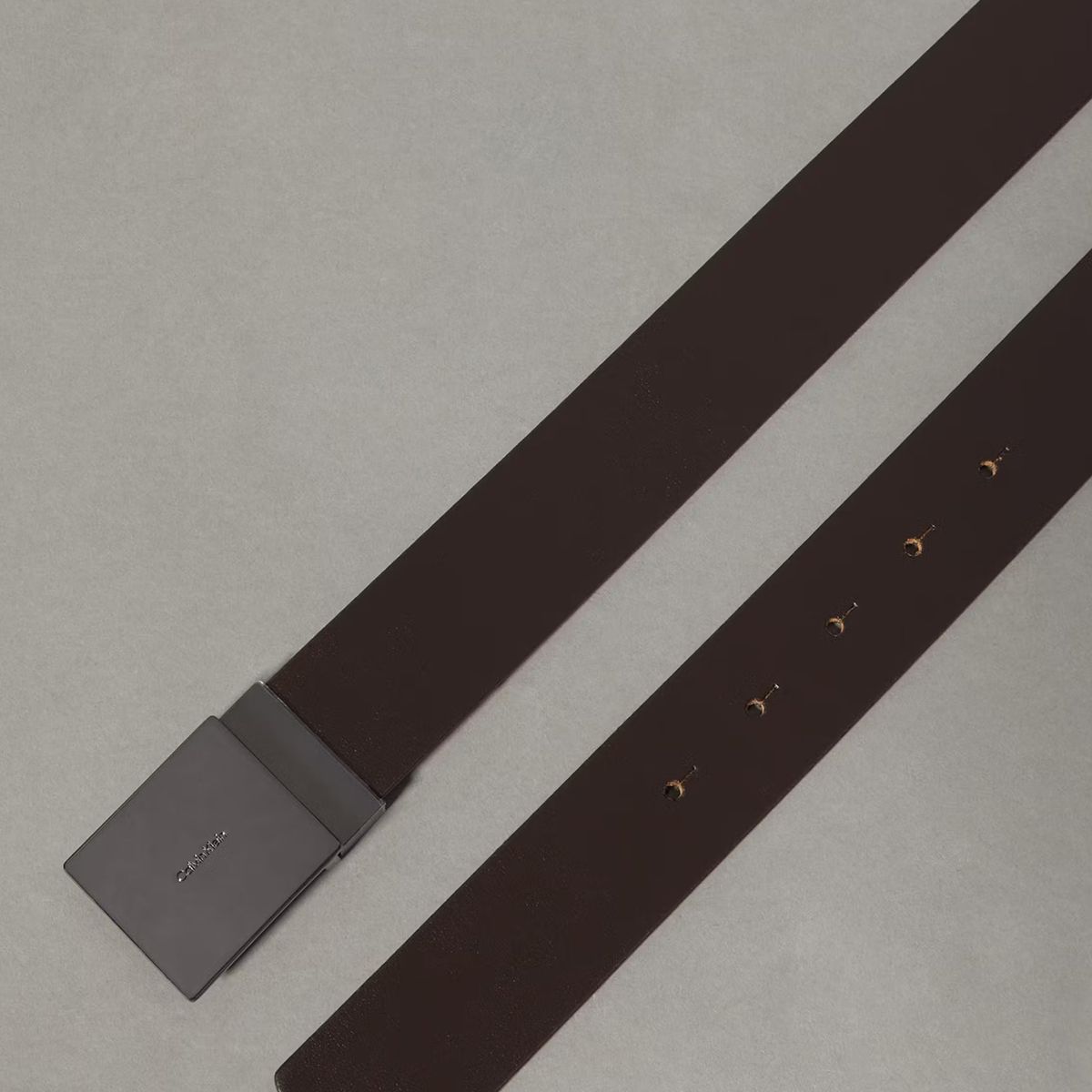 CALVIN KLEIN - Cinturón Casual Plaque 35Mm Café Calvin Klein