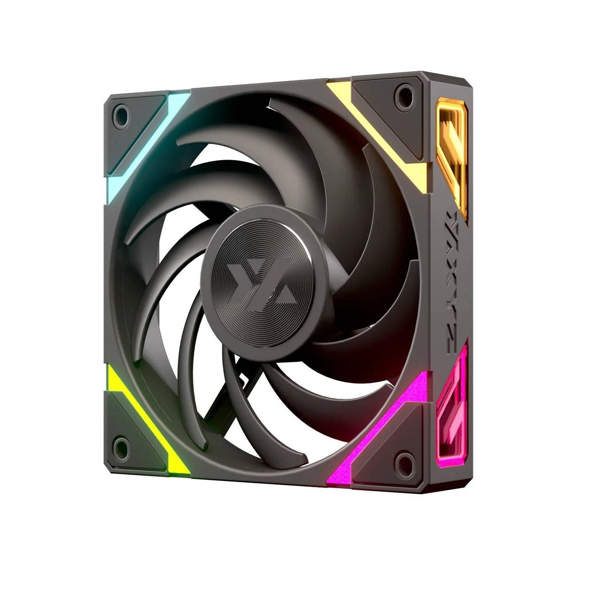 GENERICO - Kit 3 Ventiladores XYZ VORTEX PRO A-RGB, Reverse Airflow, 120mm, Negro