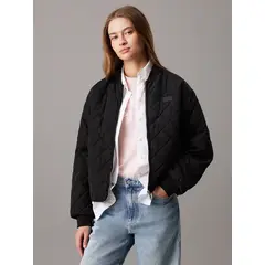 CALVIN KLEIN - Chaqueta bomber acolchada holgada Negro