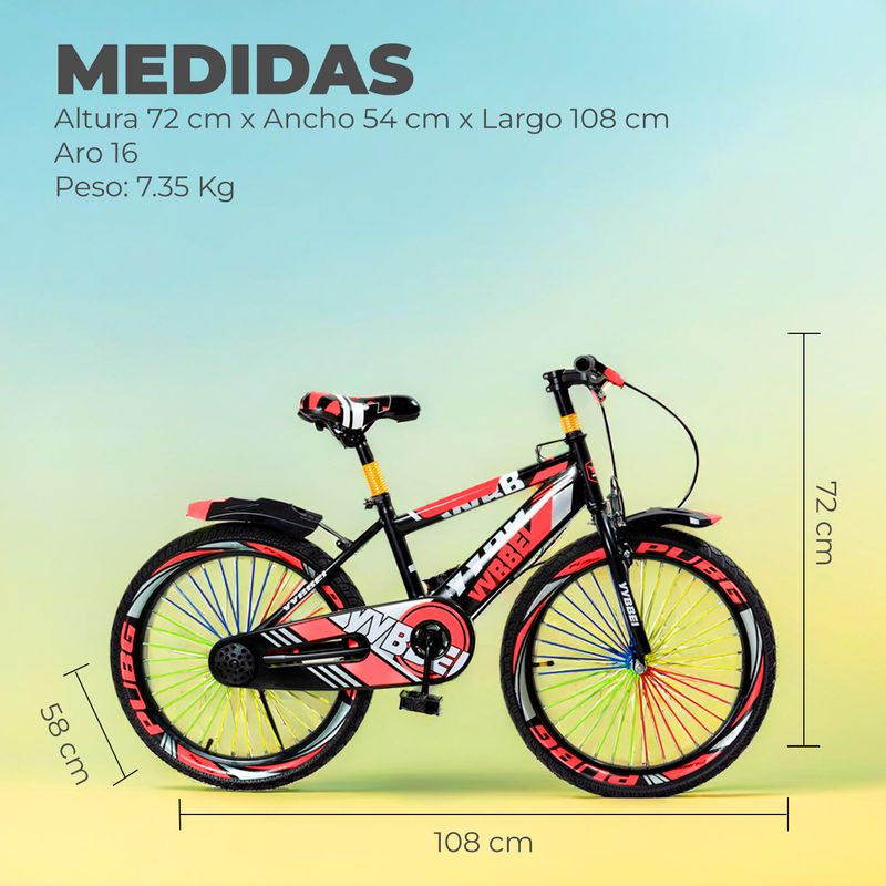 MUNDO ONLINE - Bicicleta Niño Infantil Montain Bike MTB Con Ruedas Aro 16
