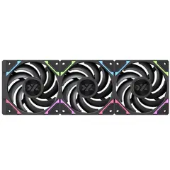 GENERICO - Kit 3 Ventiladores XYZ VORTEX PRO ARGB, Regular Airflow, 120mm, Negro
