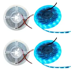 GENERICO - 4 Cintas Led 12V 4040 7W IP20 60Led/m 5mt Celeste