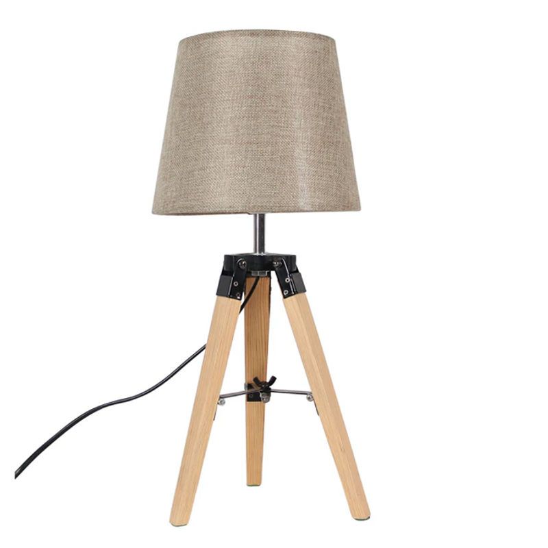 TEMPORA - Lámpara sobremesa madera beige