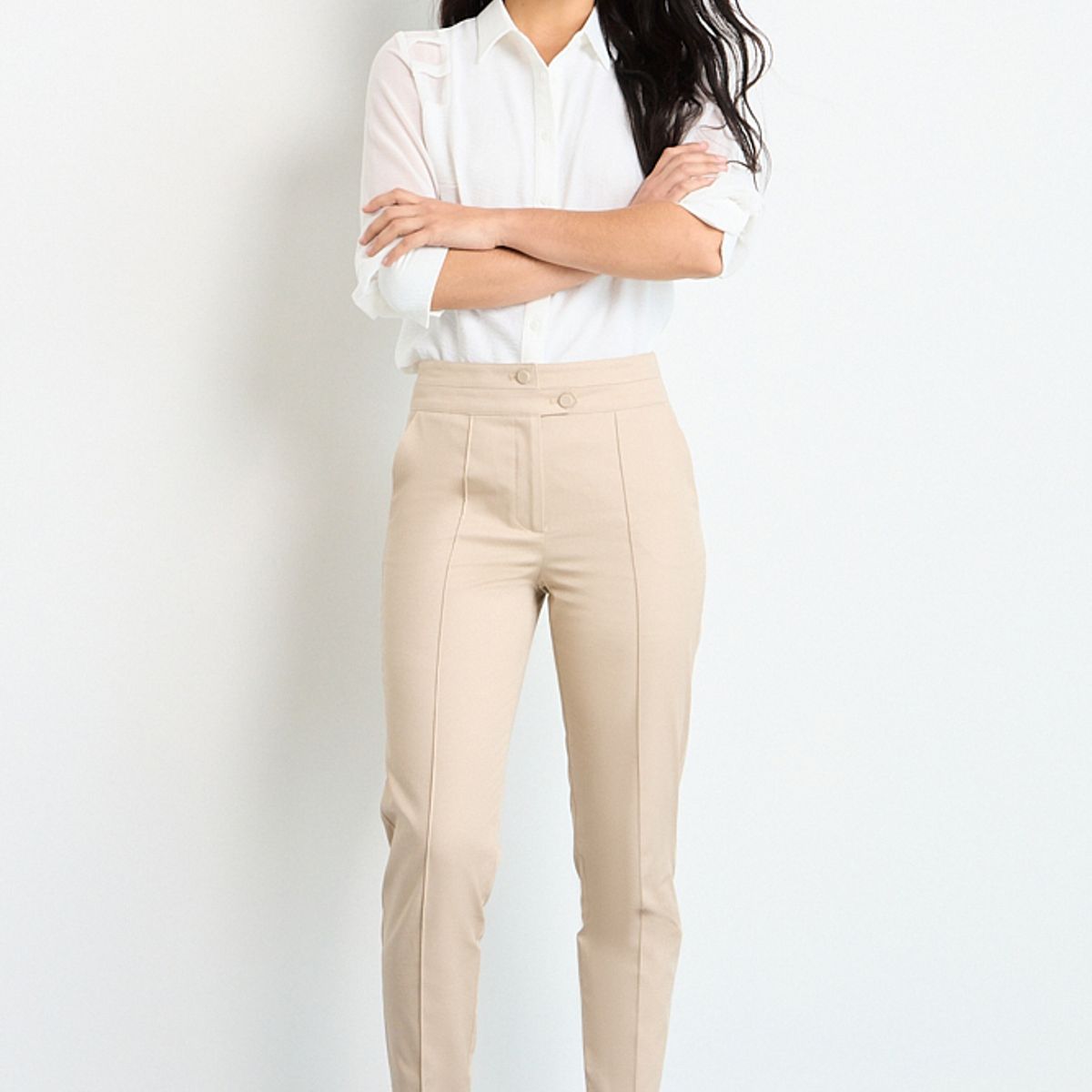 IO - Pantalon Mujer Beige IO