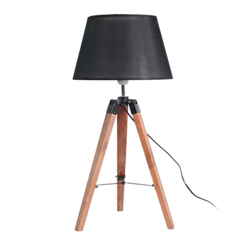 TEMPORA - Lámpara sobremesa madera negra