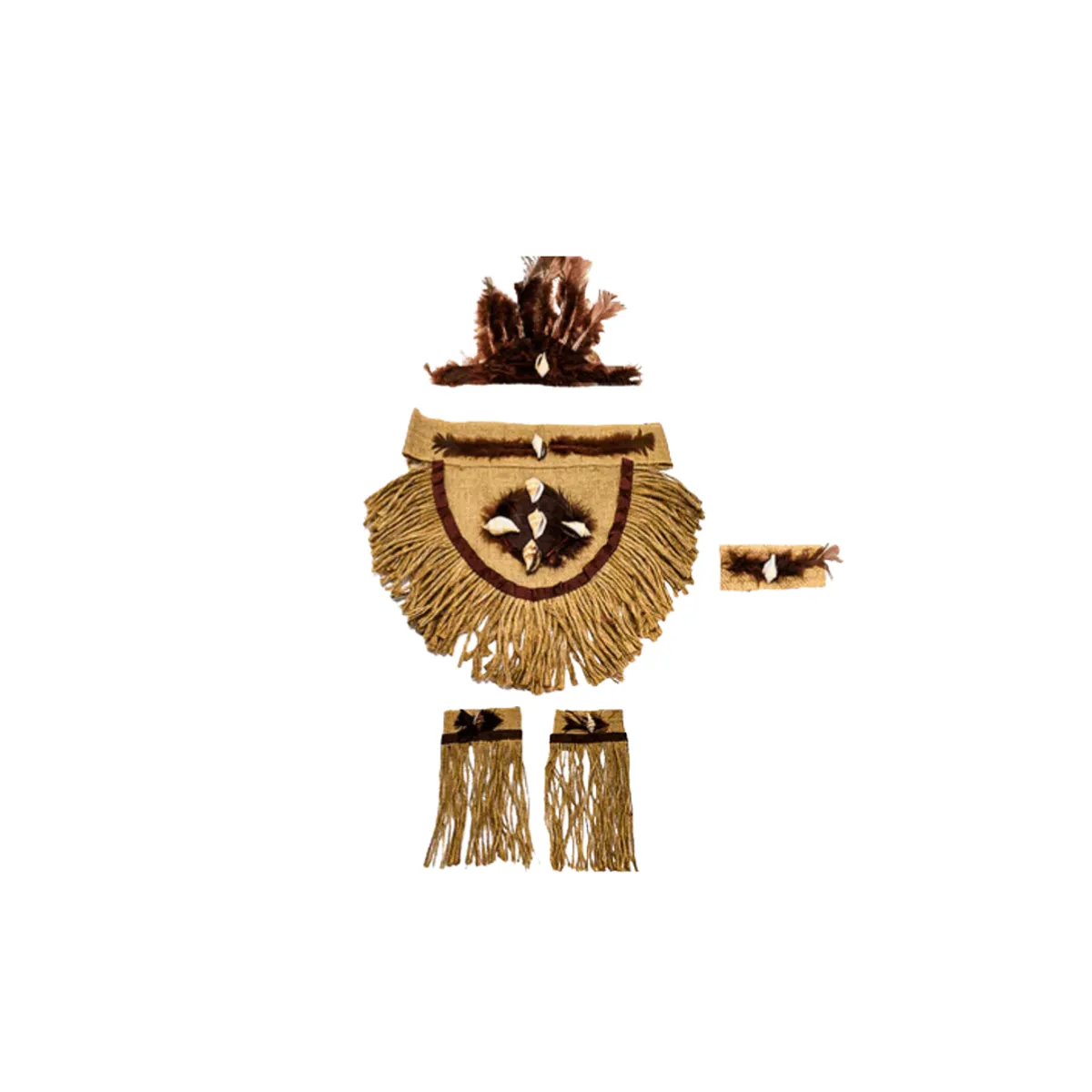 GENERICO - Traje Pascuense Niño Café Fiestas Patrias Chile