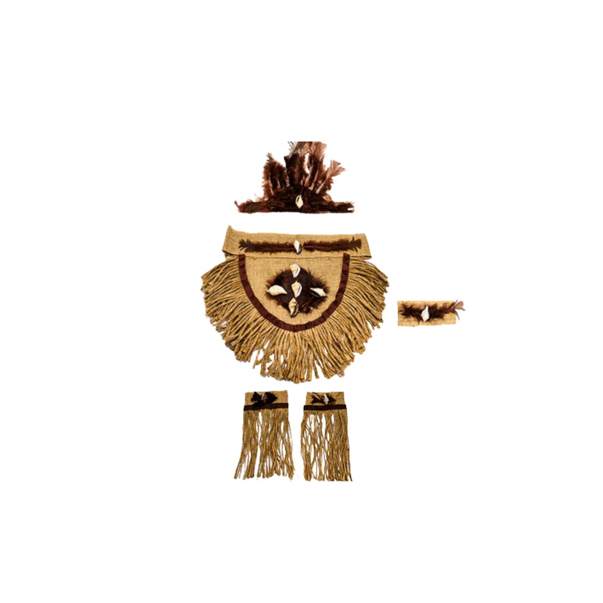 GENERICO - Traje Pascuense Niño Café Fiestas Patrias Chile