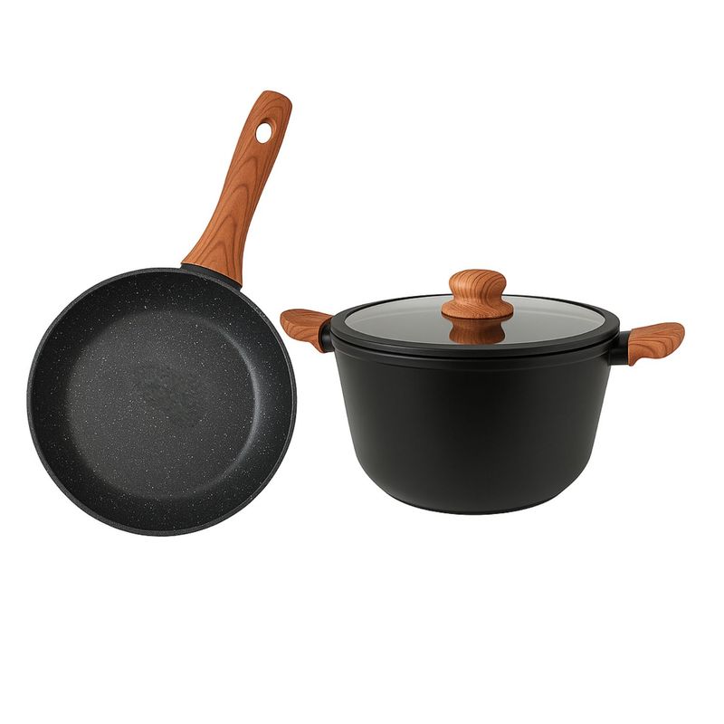 KEEP - Olla Antiadherente 28cm + Sarten 28cm Keep Granite Line