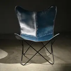 DECOMUEBLES - Silla de Cuero el Águila Azul