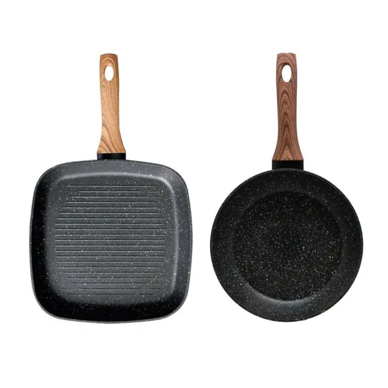 KEEP - Grill Antiadherente 28cm + Sarten 24cm Keep Granite Line