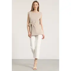 LIOLA - Tejido punto con lazo mujer beige