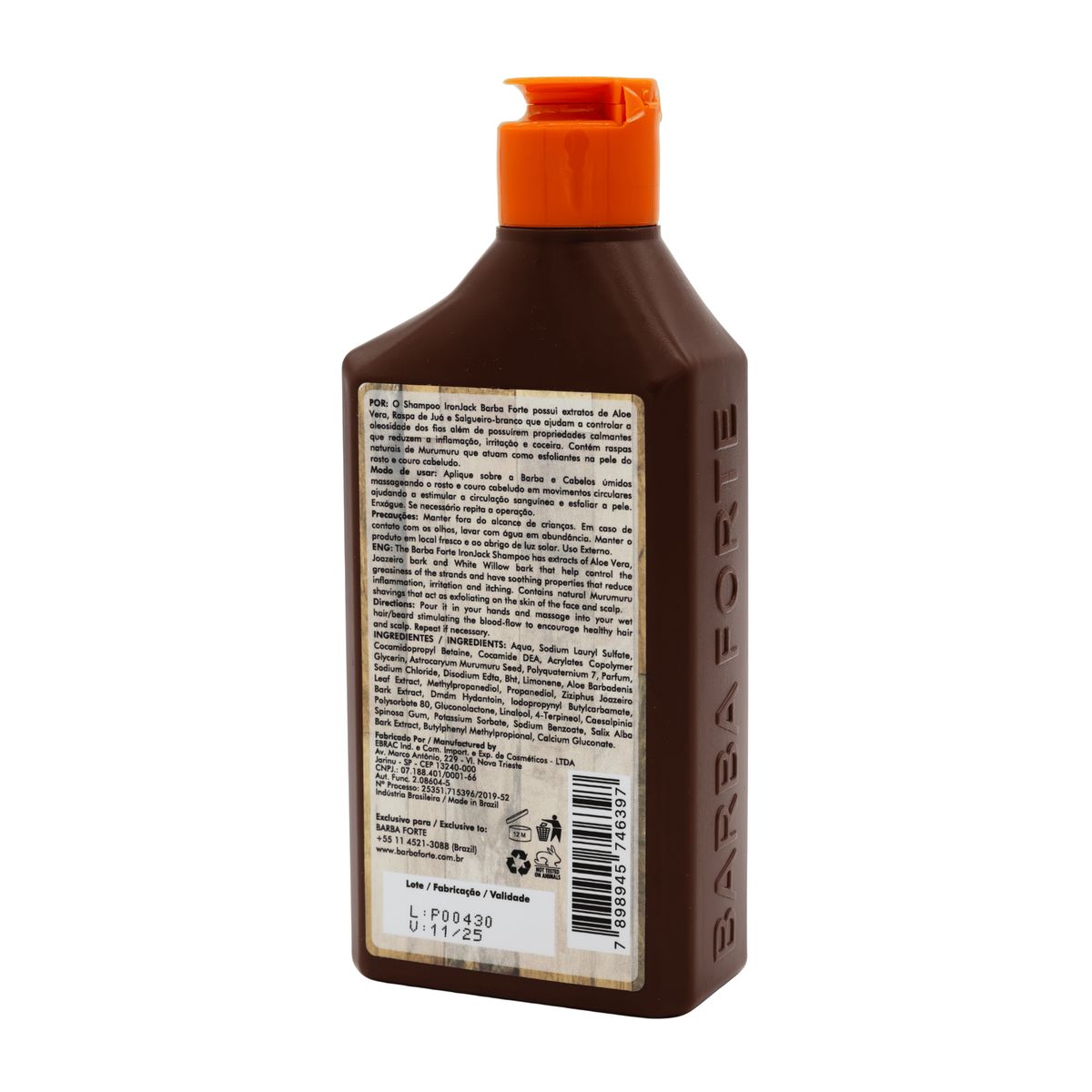 BARBA FORTE - Shampoo Barba Forte Ironjack – 250 ml