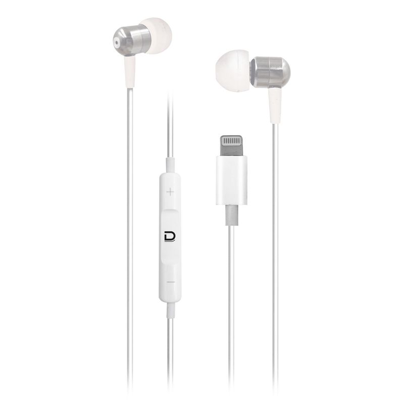 DATACOM - Audifono con Cable Lightning Blanco Datacom