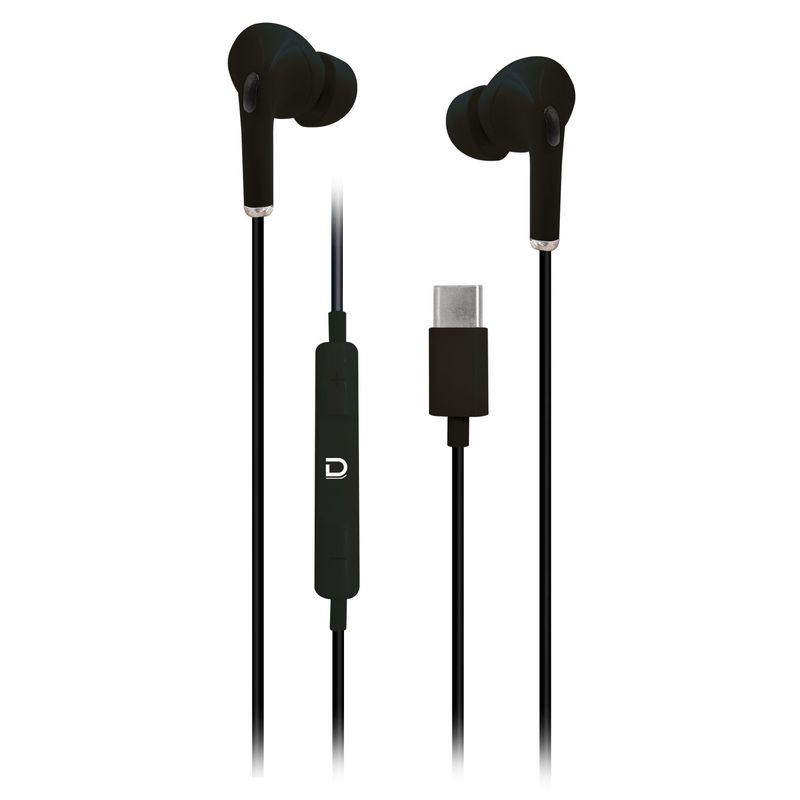 DATACOM - Audifono con Cable Type C Negro Datacom