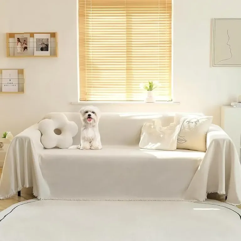 Fundas De Sillon A Medida Ajustable Cubre Sofa Beige 3 Cuerpos