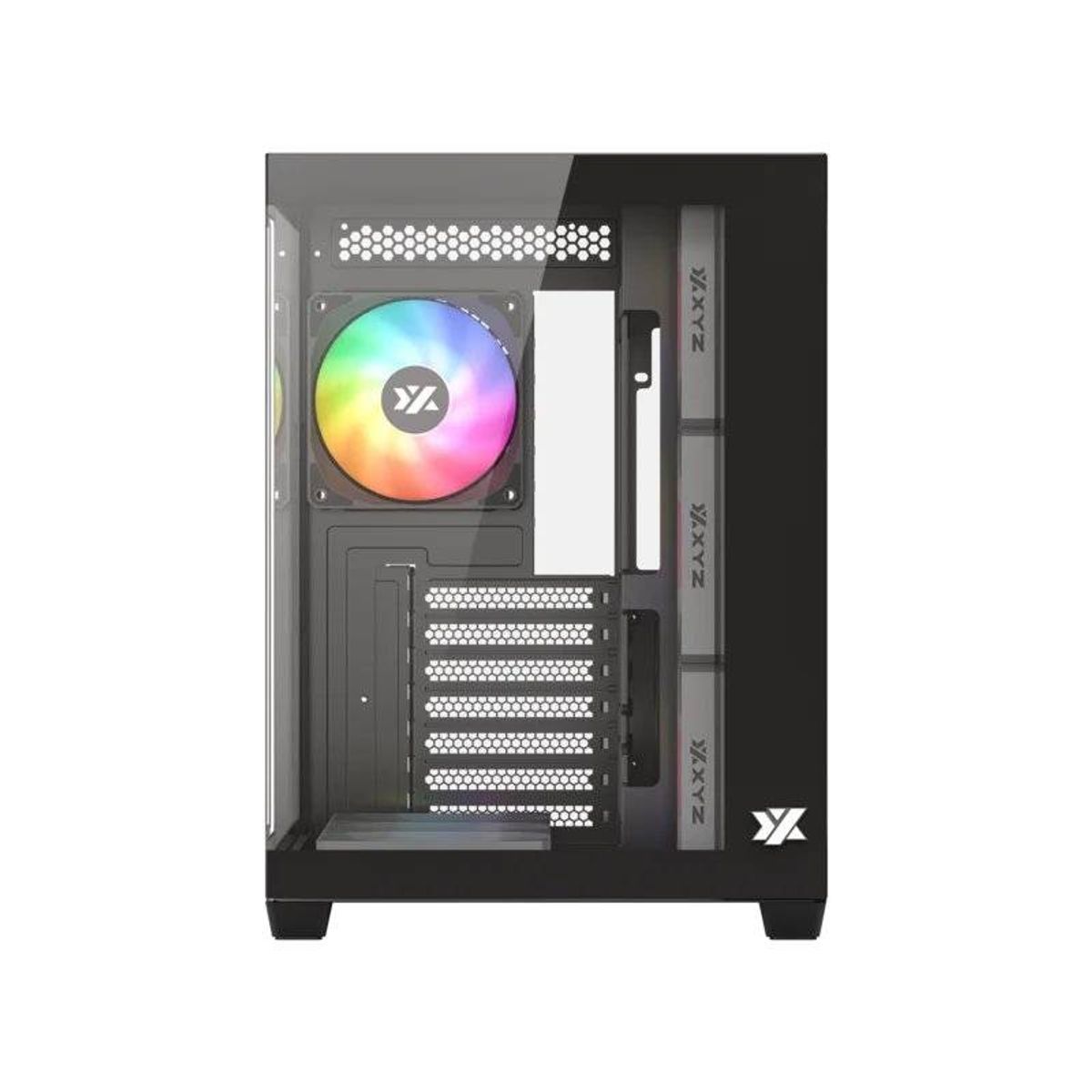 GENERICO - Gabinete Gamer XYZ Tesseract X, Vidrio Templado, 7 Fans, Negro