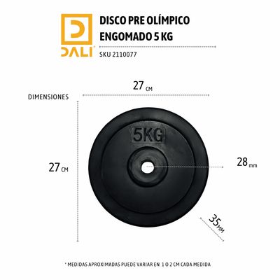 Imagen 2 del producto DISCO PREOLIMPICO 5 KG GOMA