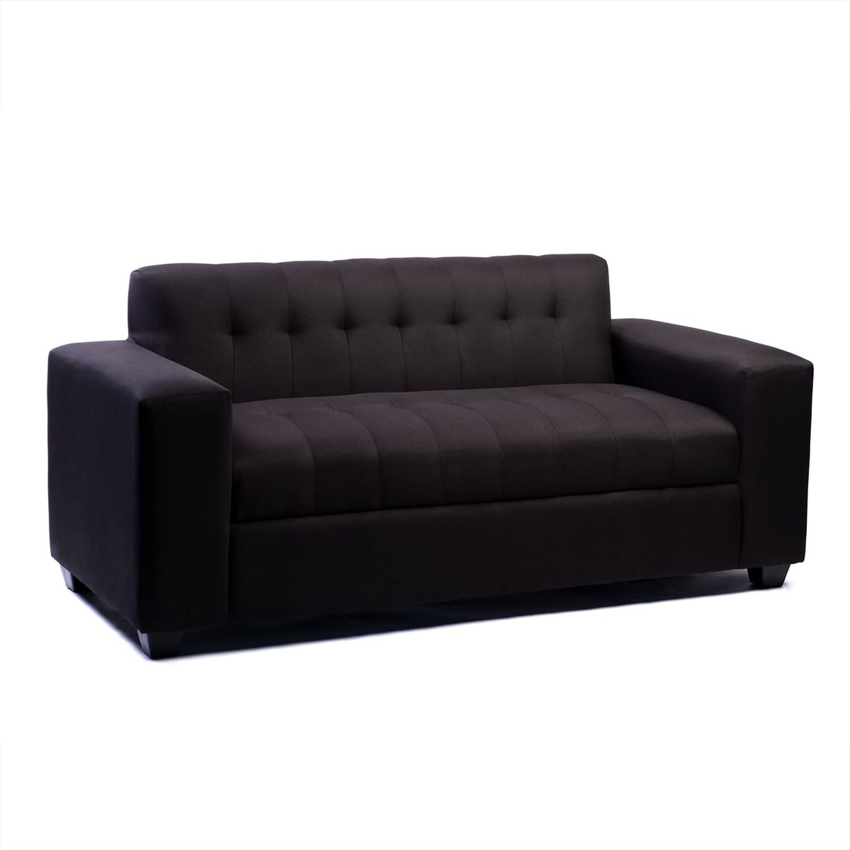 DISEÑOS VALESTRINI - SOFA 2 CUERPOS LINO NEGRO