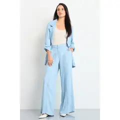IO - Pantalon Mujer Celeste
