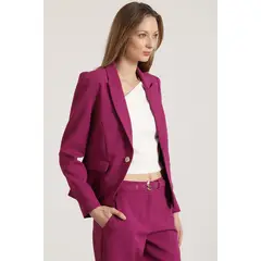 LIOLA - Blazer entallado mujer ciruela