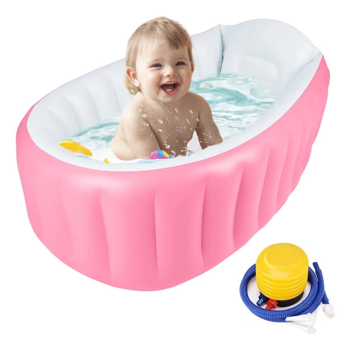 GENERICO - Bañera Inflable Plegable Portátil Para Bebés Con Bomba Aire