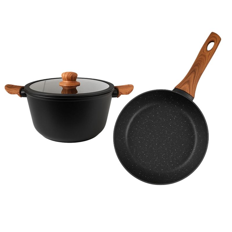 KEEP - Olla Antiadherente 28cm + Sarten 24cm Keep Granite Line