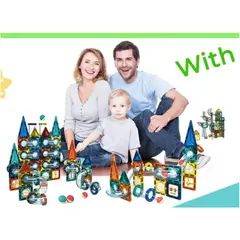 GENERICO - Imanes Juego Bloques Magnéticos De 168 piezas Imán