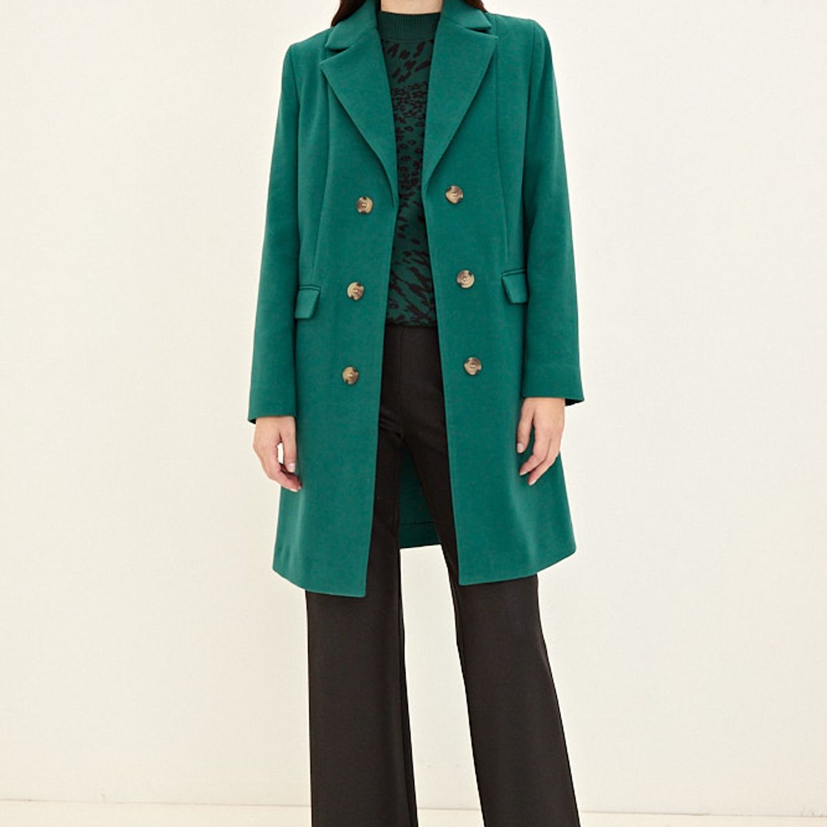 MA GRIFFE - Chaqueton Verde Musgo Mujer Ma Griffe