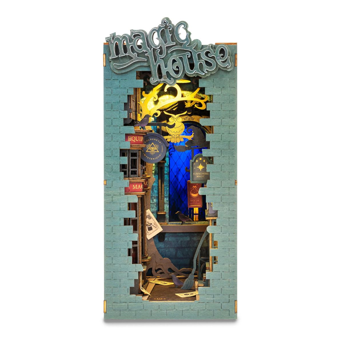 ROBOTIME - Magic House BookNook Miniatura Sujetador Puzzle 3d Robotime
