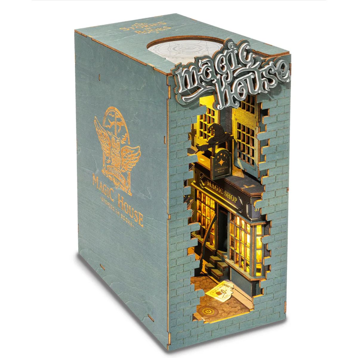 ROBOTIME - Magic House BookNook Miniatura Sujetador Puzzle 3d Robotime