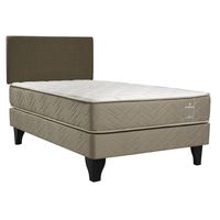 Cama Europea Bamboo 1,5 plaza + Respaldo