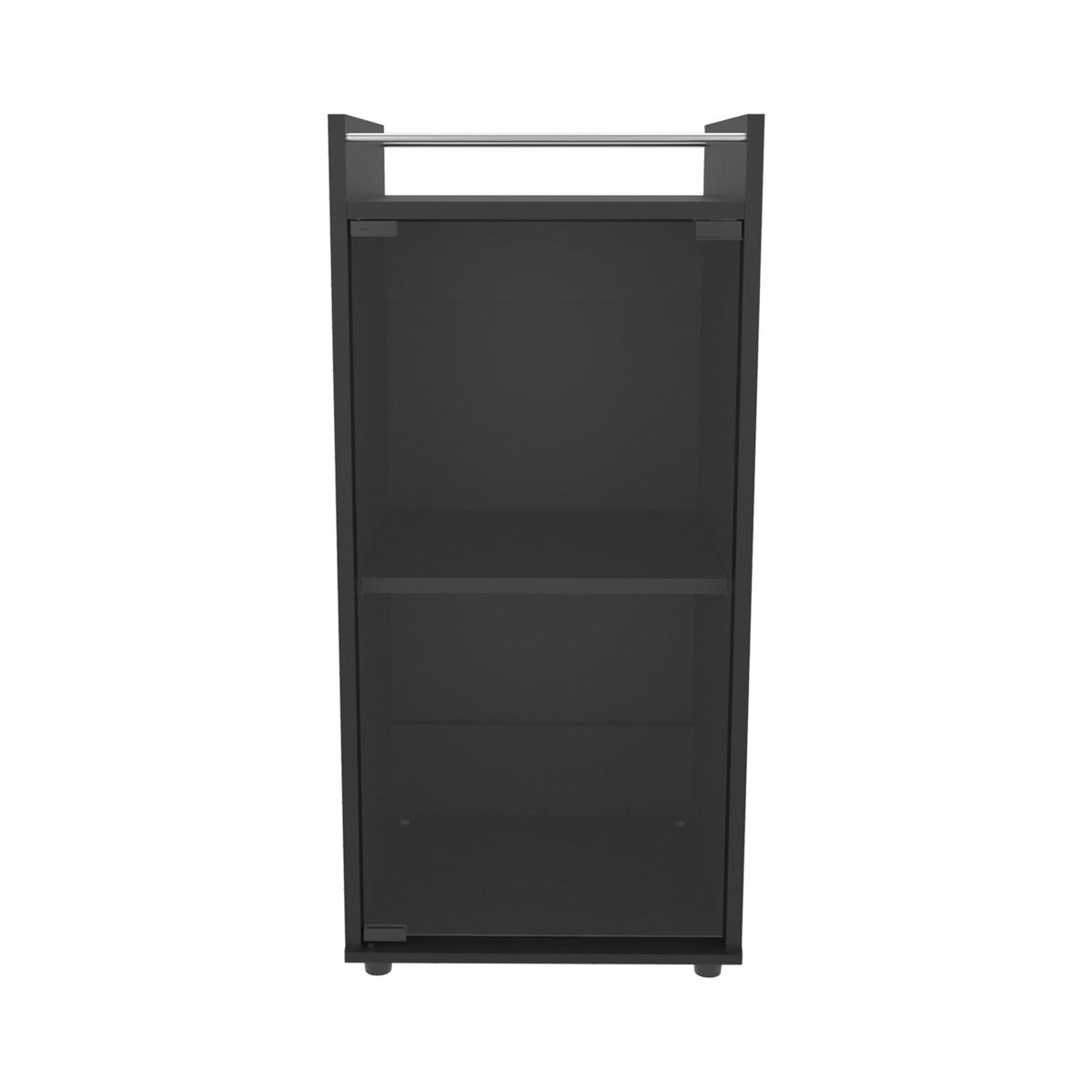 FMFURNITURE - Bar Bajo 1 Puerta Cierre Iman 813X381X376 Cm Negro