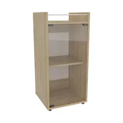 FMFURNITURE - Bar Bajo 1 Puerta Cierre Iman 813X381X376 Cm Café Claro