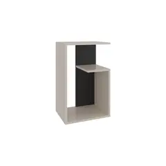 FMFURNITURE - Mesa Lateral 634X398X30 Cm Beige Y Negro