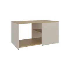 FMFURNITURE - Mesa Centro 80X45X421 Cm Beige Y Café Claro