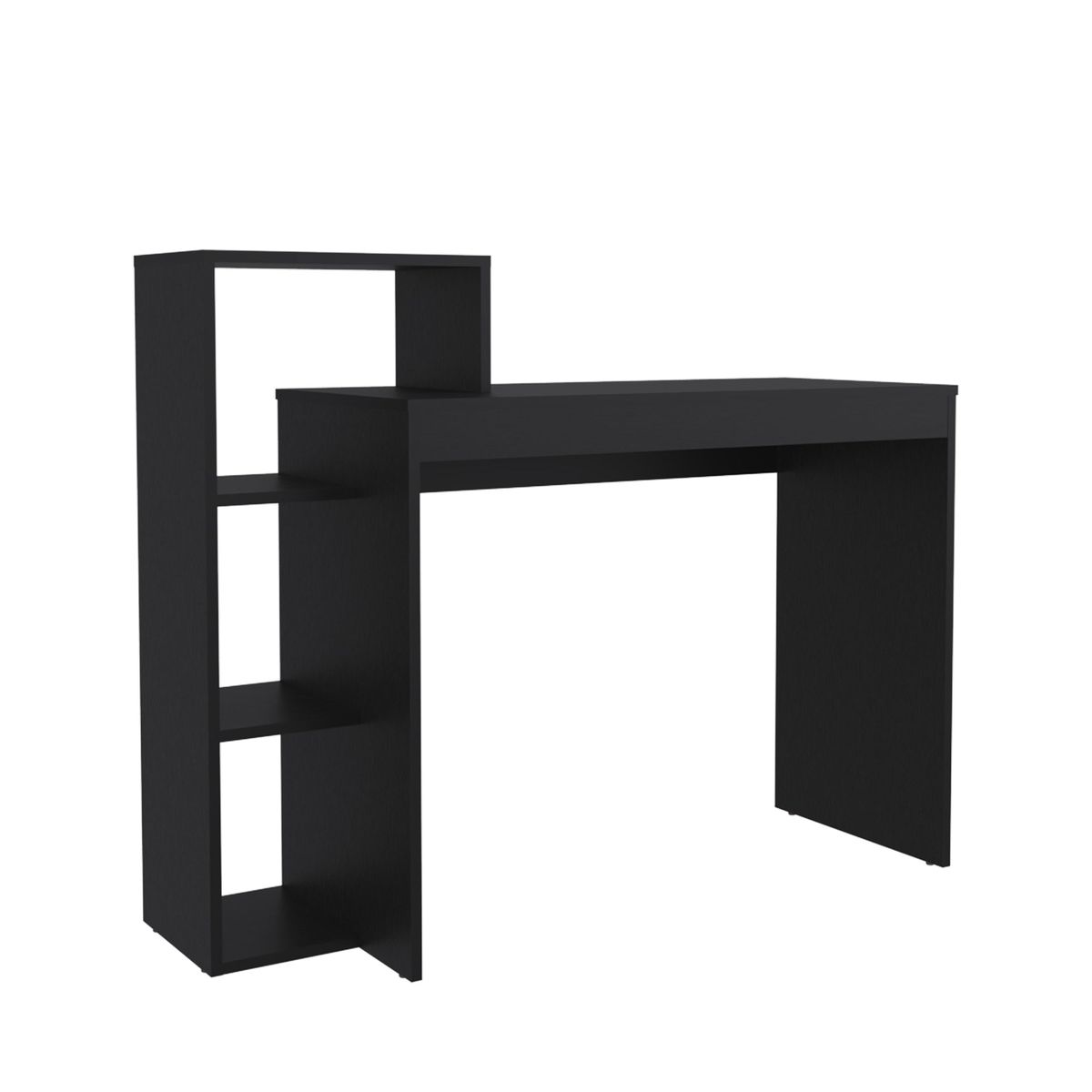 FMFURNITURE - Escritorio Biblioteca 3 Repisas Negro