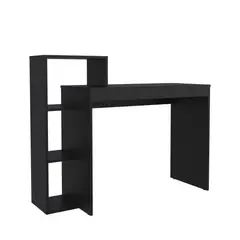 FMFURNITURE - Escritorio Biblioteca 3 Repisas Negro