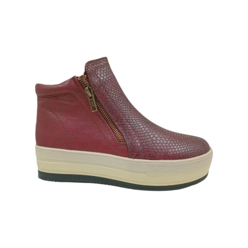 HERIEL - Zapatilla Burdeos Plataforma