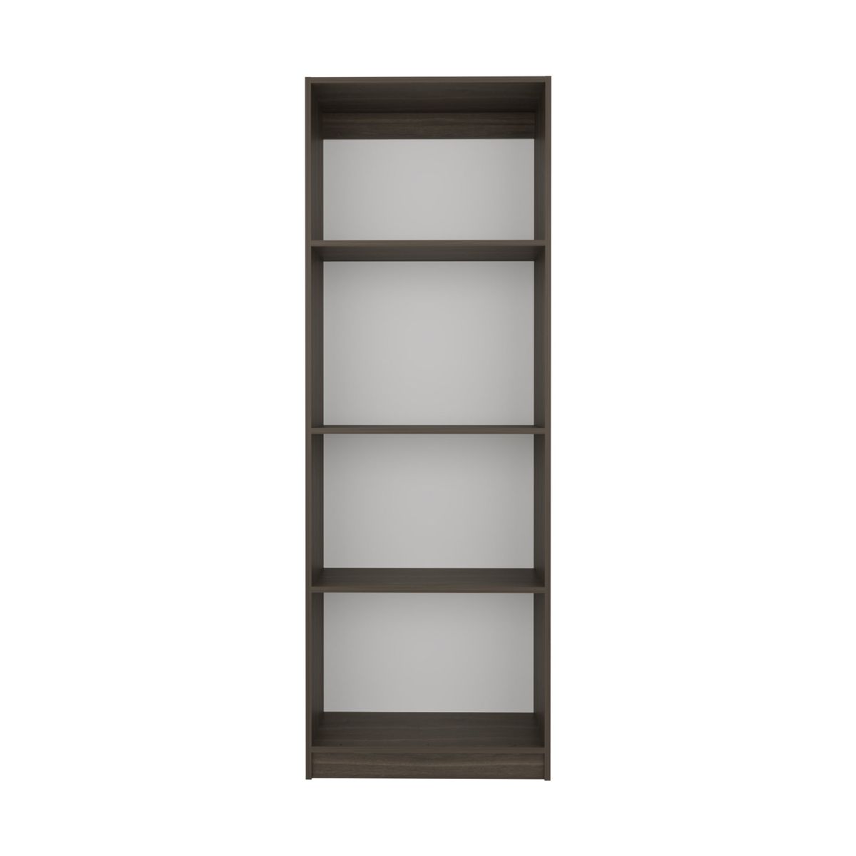 FMFURNITURE - Biblioteca Estante Melamina Café Oscuro Y Blanco