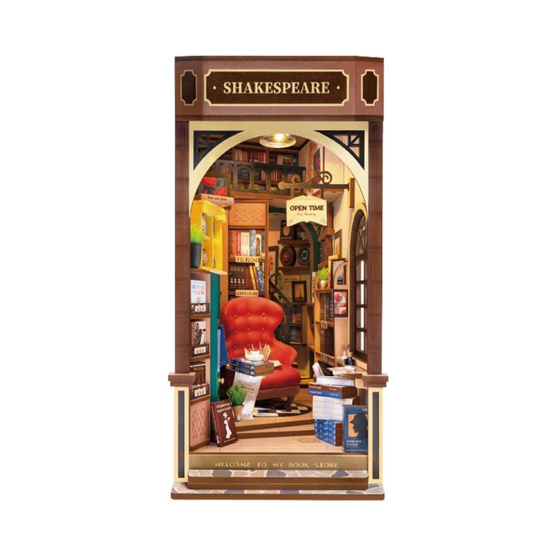 ROBOTIME - BookStore Librería BookNook Miniatura Sujetador Puzzle 3D